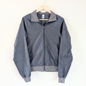 American Apparel Jacket‎ Mens XS Light Gray Windbreaker Full Zip Nylon USA Made
